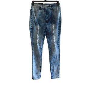 NWT Pasion‎ USA Denim Edition Distressed Skinny Ankle Jeans Size 13